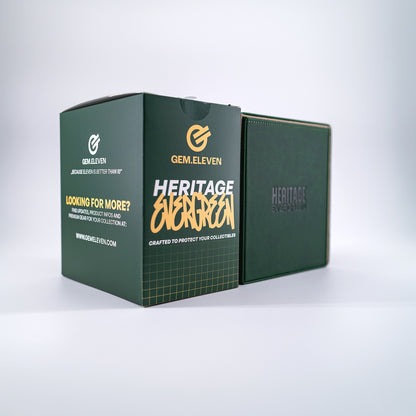 Heritage Evergreen – Premium Aufbewahrungsbox für bewertete Karten