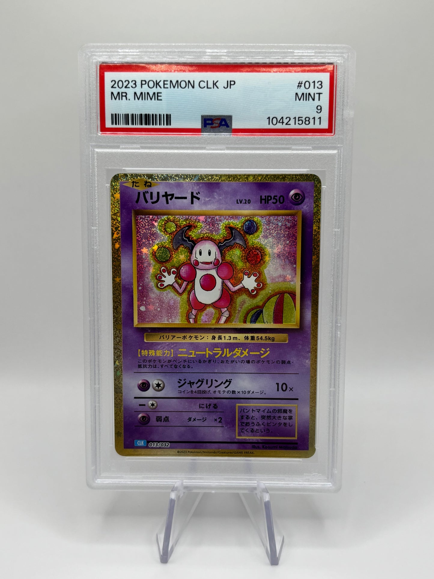 Pokemon Mr.Mime CLK JP PSA 9